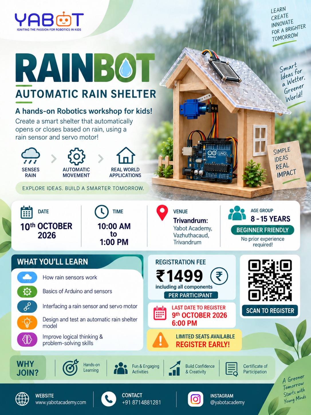 RAINBOT Arduino automatic rain shelter project